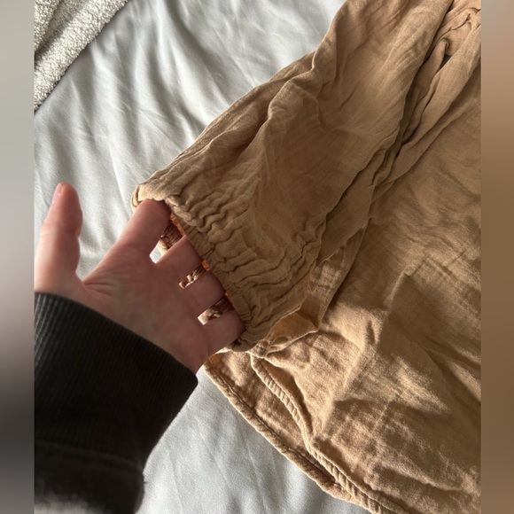 Old Navy Khaki Linen Blouse - Picture 4 of 8